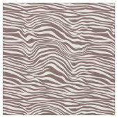 茶色のアニマルプリントストライプ ファブリック (クローズアップ)