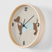 茶色のアニメートされたダックシュント壁時計 壁時計 (傾斜)