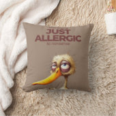 茶色のアヒル枕 クッション (ブランケット)