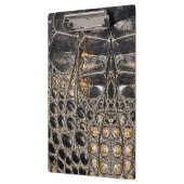 茶色のアメリカのアリゲータースキンテクスチャ クリップボード (左)