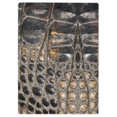 茶色のアメリカのアリゲータースキンテクスチャ クリップボード (裏面)