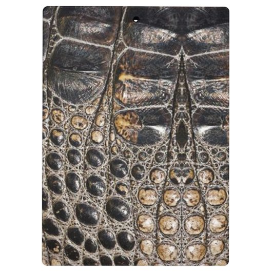 茶色のアメリカのアリゲータースキンテクスチャ クリップボード (裏面)