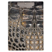 茶色のアメリカのアリゲータースキンテクスチャ クリップボード (正面)