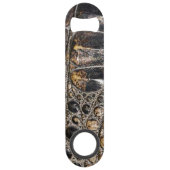 茶色のアメリカのアリゲータースキンテクスチャ スピード栓抜き (裏面)