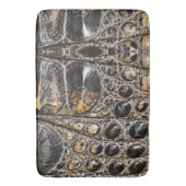 茶色のアメリカのアリゲータースキンテクスチャ バスマット (正面縦)