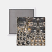 茶色のアメリカのアリゲータースキンテクスチャ マグネット (正面/裏面)