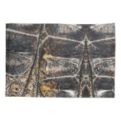 茶色のアメリカのアリゲータースキンテクスチャ 枕カバー (裏面)