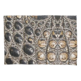 茶色のアメリカのアリゲータースキンテクスチャ 枕カバー