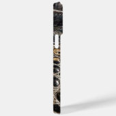 茶色のアメリカのアリゲータースキンテクスチャ Case-Mate iPhoneケース (裏面 / 右)