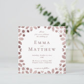 茶色のアラビアタイル結婚スクエア 招待状 (スタンド正面)