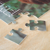 茶色のアルパカポートレート ジグソーパズル (側面)