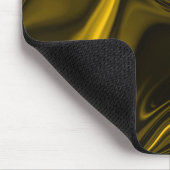 茶色のイメージ上の黄色または金ゴールドカーブ マウスパッド (コーナー)