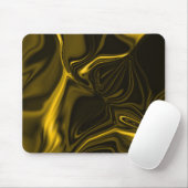 茶色のイメージ上の黄色または金ゴールドカーブ マウスパッド (マウス)