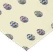 茶色のイースターエッグの装飾 テーブルクロス (アングル)