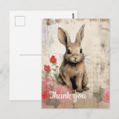 茶色のウサギ16よ、ありがとう ポストカード (正面/裏面)