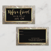 茶色のエレガント大理石、フレーム紹介カード 紹介カード (正面/裏面)