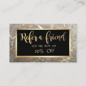 茶色のエレガント大理石、フレーム紹介カード 紹介カード (正面)