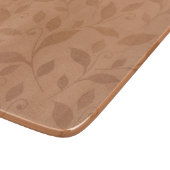 茶色のエレガント抽象芸術紅葉パターン カッティングボード (角)