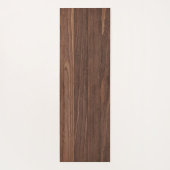 茶色のエレガント木のテクスチャモダンスタイルモノグラム ヨガマット (裏面)