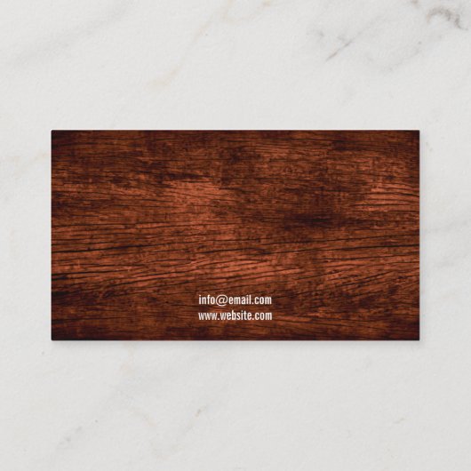 茶色のエレガント木のテクスチャ馬の写真ウマ科の 名刺 (裏面)