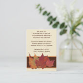 茶色のオレンジ色のアイボリー乾燥葉エンクローションカード エンクロージャーカード (スタンド正面)