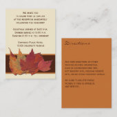 茶色のオレンジ色のアイボリー乾燥葉エンクローションカード エンクロージャーカード (正面/裏面)