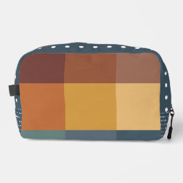 茶色のオレンジ色の黄色い青の幾何学的パターン ドップキット