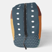 茶色のオレンジ色の黄色い青の幾何学的パターン ドップキット (右)