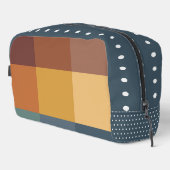 茶色のオレンジ色の黄色い青の幾何学的パターン ドップキット (右コーナー)