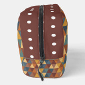 茶色のオレンジ色の黄色い青の幾何学的パターン ドップキット (右)