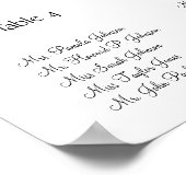 茶色のオークの結婚木の座席表17表 ポスター (角)