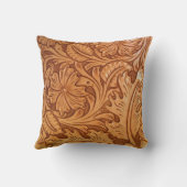 茶色のカウボーイ素朴ファッション西部革 クッション (裏面)