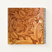 茶色のカウボーイ素朴ファッション西部革 ノートブック (裏面)