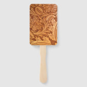 茶色のカウボーイ素朴ファッション西部革 ハンドファン (裏面)