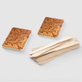 茶色のカウボーイ素朴ファッション西部革 ハンドファン (組立なし)