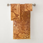 茶色のカウボーイ素朴ファッション西部革 バスタオルセット (インサイチュ)