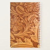 茶色のカウボーイ素朴ファッション西部革 プランナー手帳 (裏面)