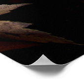 茶色のカエデ葉の ポスター (角)