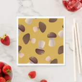 茶色のキノコ スタンダードランチョンナプキン (インサイチュ)