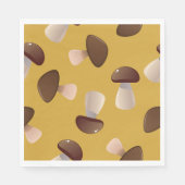 茶色のキノコ スタンダードランチョンナプキン (正面)