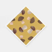 茶色のキノコ スタンダードランチョンナプキン (角)