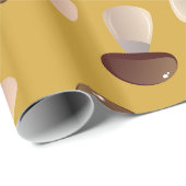 茶色のキノコ ラッピングペーパー (ロールコーナー)