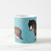 茶色のキャラクターシェトランドポニー コーヒーマグカップ (中央)