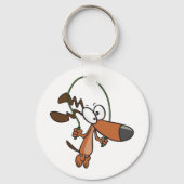 茶色のキャラクター犬の縄跳び キーホルダー (裏面)
