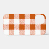 茶色のギンガムチェックパターン Case-Mate iPhoneケース (裏面 (横))