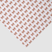 茶色のギンガム弓パターン 薄葉紙 (詳細)