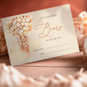 茶色のクマのバルーンはクマのチケットの数を推測 エンクロージャーカード