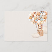 茶色のクマのバルーン空白のエンクロージャカード エンクロージャーカード (正面)