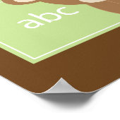 茶色のクマの子供部屋用壁飾り ポスター (角)