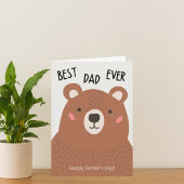 茶色のクマの父の日 カード